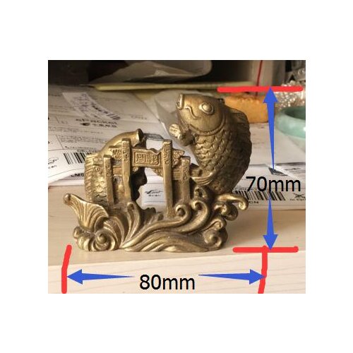 Ancient Chinese sculpture copper pair of feng shui carp statues decoration bronze factory outlets please pay postage