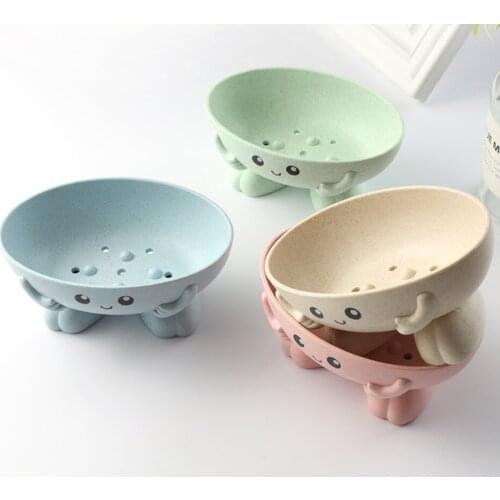 Eco-friendly 1Pcs Soap Box Non-slip Soap Dish Bathroom Supplies Soap Holder Cartoon Shape