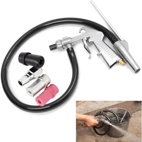 HLZS-Air Sandblaster Sandblasting Blast Gun+Nozzles+Connector+Tube Derusting Tool Kit