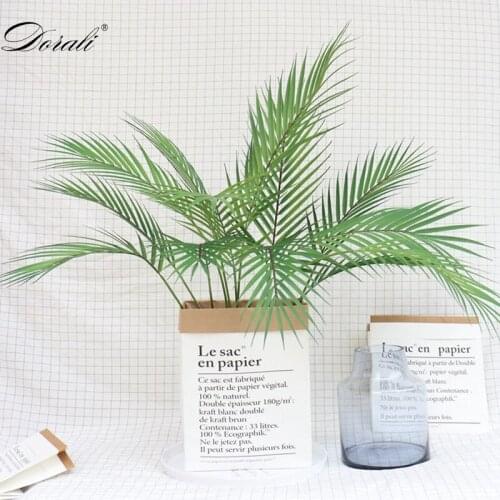 Palm Tree Artificial Leaves Branches Vivid Wild Faux Foliage Fake Plant for Home Wedding Living Room DIY Decoration Jungle Party