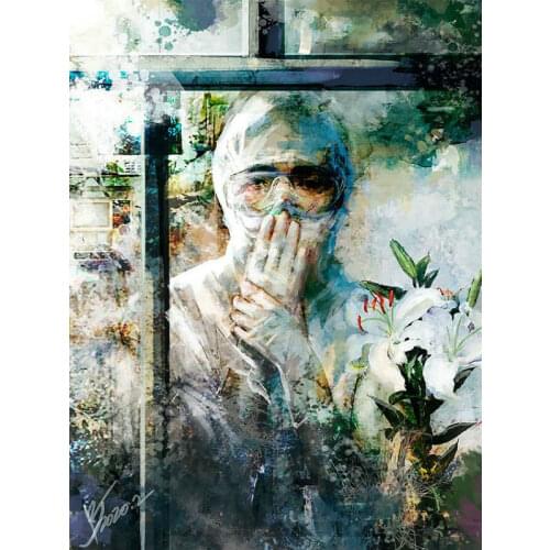 2020 Hot Sale Resin 5d Diamond Painting Cross Stitch Doctor tulip diamond Embroidery picture Diy Rhinestones Set For Needlework