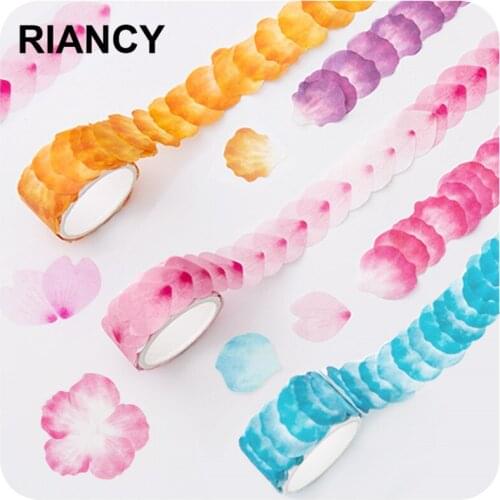 Kawaii Japanese color sakura petal washi tape DIY decorative scrapbooking stickers planner masking adhesive tape 02471