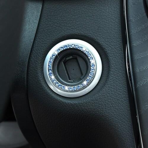 Car Start Switch Button Decorative Diamond Ring for Hyundai Creta Tucson BMW X5 E53 VW Golf 4 7 5 Tiguan Kia Rio Sportage R KX5