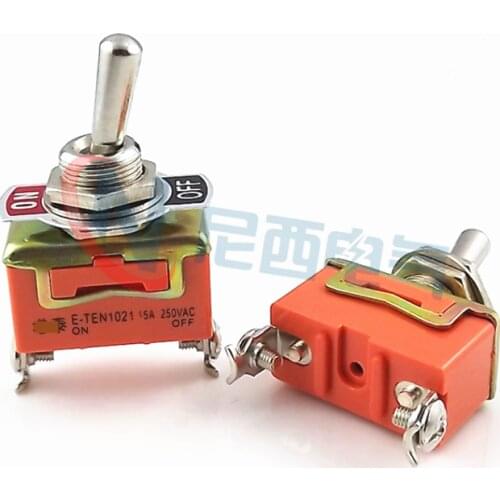 10 12mm power button switches two-pin two-position single-pole single-throw shaking head E-TEN 1021 rocker ON-OFF