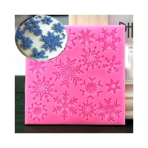 Luyou Square Shape Fondant Cake Decorating Tools,3D Silicone Lace Cake Mold, Christmas Silicone Mold FM644