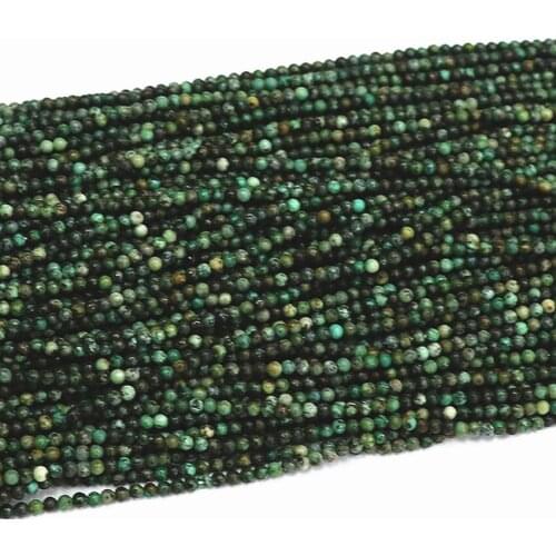 Fashion Africa Calaite Turquoises Stone 2mm 3mm Round Women Loose Beads Wholesale Price Accessories Findings Spacers 15inch B432