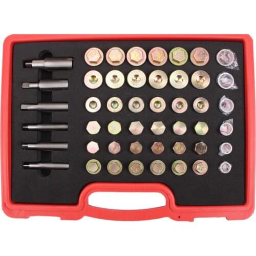 64PCS Oil Pan Thread Repair Set Automotive Crankcase Gearbox Drain Plug Tool Suitable for Repairing The Tank, Gearbox and Lines