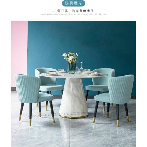 Simple Postmodern Dining Chair Light Luxury Cloth Art Net Red Ins Chair Nordic Solid Wood Back Chair Fashionable Coffee Shop Cha