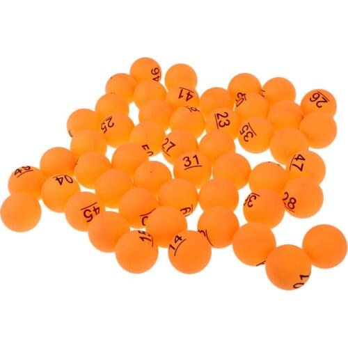 50pcs Practice Pong Balls PP Material 40mm Training Table Tennis Ball Lucky Dip Gaming Lottery Washable Ping Pong Ball