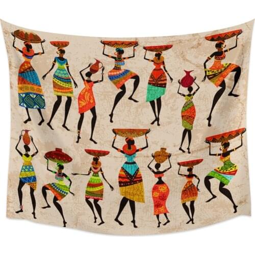 Ethnic African Women Wall Tapestry Home Wall Decor Tapestry Bedroom Tapestry Wall Hanging Picnic Mat Yoga Mat