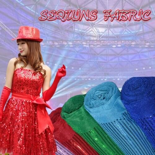 High Quality Sparkly Embrodiery Mesh Lace Sequin Fabric 1*1.1M Gold Silver fabrics For Dress Clothes Party Christmas Decoration