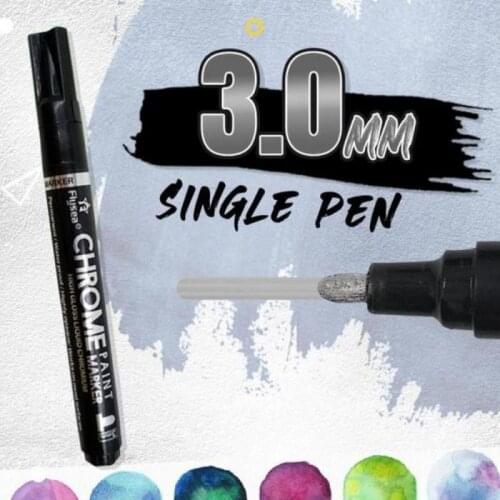 Liquid Mirror Chrome Marker with 0.7/1/3mm Nib Mirror Reflection Sign Pen Soomth Writing Paint Markers Writing Paint Arts Pens