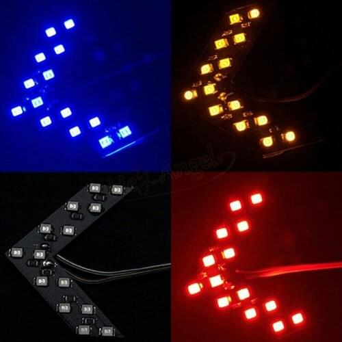 1pcs 14 SMD Arrow Panel LED Turning Light For Car Auto Rear View Mirror Indicator Turn Signal Lamp