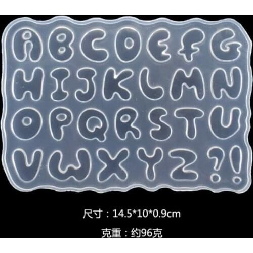 1pcs UV Resin Jewelry Liquid Silicone Mold English alphabet Resin Molds For diy cake decoration clay mold