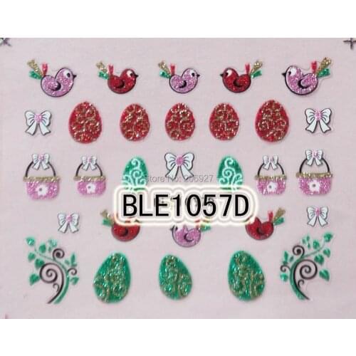 2PCS BLE1057D Nail Art Cute Cartoon Easter Sticker Nail Art Sticker