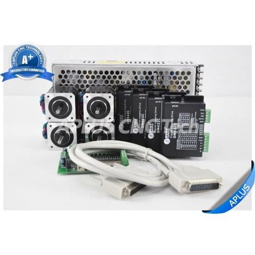 4-Axis NEMA 17 0.9 Degree Stepper Motor 59.5oz-in 2.3A & Driver DM422C & 24V Power Supply Kit