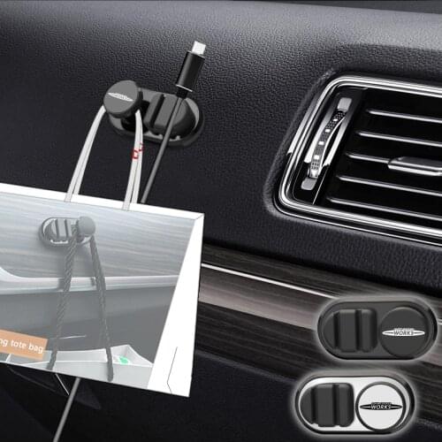 Auto parts data cable key mask storage hook self-adhesive hook for For Mini Cooper S John Cooper Works R50 R52 R53 R55 R56