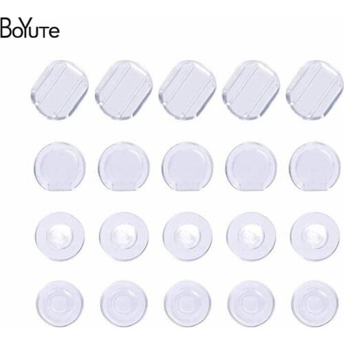 BoYuTe Mix 4 Styles (100 Pieces/Lot ) Transparent Soft Anti-Pain Ear Clip Pad Earrings Accessories Wholesale