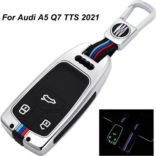Zinc Alloy Car Key Case Cover Protector Fashion Key Chain For Audi A5 Q7 TTS 2021