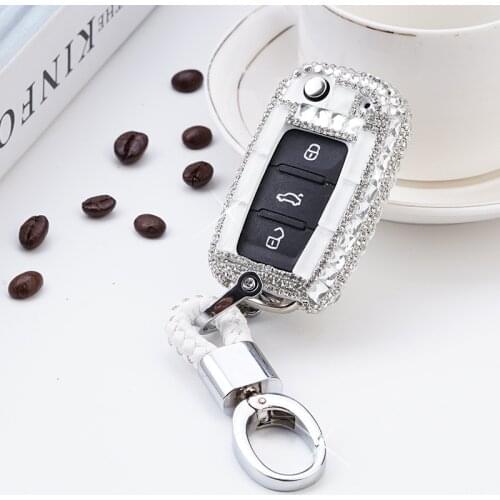2020 New Diamond Key Case Cover for Car For VW Golf Bora Jetta POLO GOLF Passat Skoda Octavia A5 Fabia SEAT Ibiza Leon Protect
