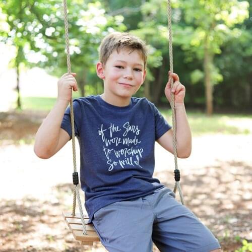 If The Stars Were Made To Worship Kids Shirt Kids Christian T-Shirt Faith Shirts Kids Christian Tee Kids Christian T Shirts