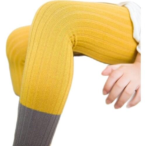 Childrens Skinny Leggings Spring Summer Girls Cute Candy Ankle-length Pants Patchwork Color Princess Leggings Baby Clothing