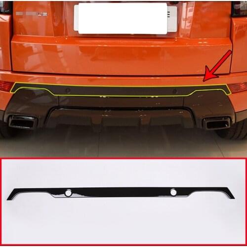 For Landrover Range Rover Evoque 2016 2017 2018 Car ABS Gloss Black and Matte Silver Rear Tail door Decoreation Strips Trim