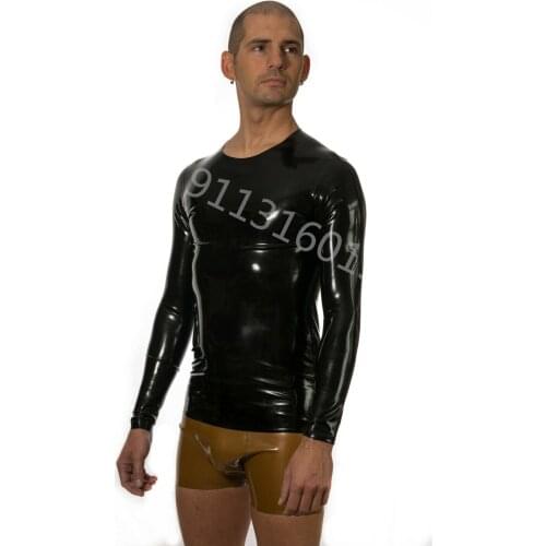 Long Sleeve Latex T shirt New Choice of Colours and Sizes Fetish Gummi Cosplay Without Shorts