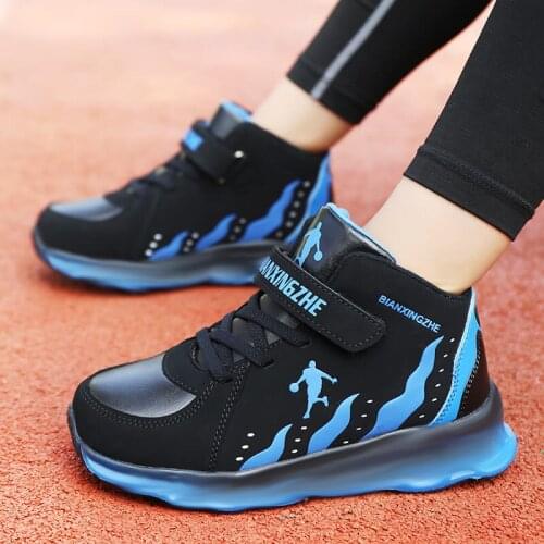 2021 Light Weight Brand Boys Basketball Shoes Leather Soft Kids Sneakers Children Sports Shoes Child Trainer Basket Shoe Boots