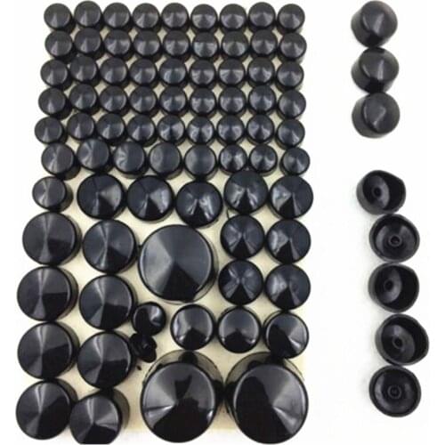 Motorcycle Black/Chrome Plastic Bolts Toppers Caps For Harley Softail Twin Cam 2000-2006