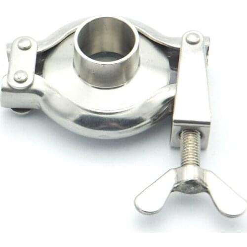 304SS Sanitary Pipe Fitting Set 19mm Pipe OD Sanitary Weld Ferrule + 1.5" Tri Clamp + Silicon Gasket + End Cap For Home Brew