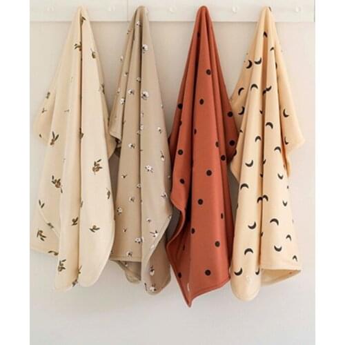 2021 New Baby Boy Girl Blanket Cotton Soft Newborn Thin Blanket Printed Conditioning Infant Bed Sleeping Covers Quilts 80*83CM