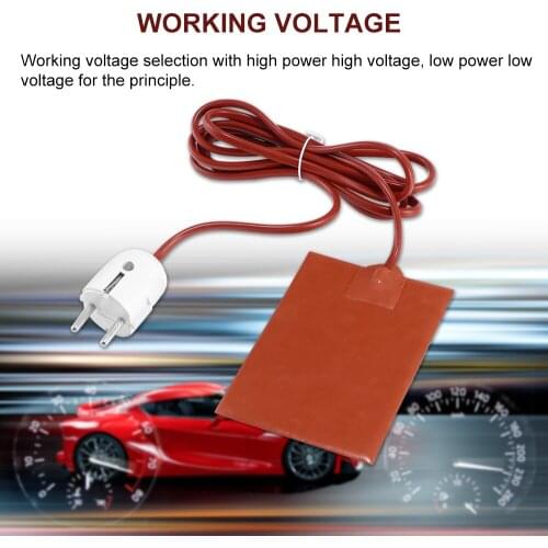 ONEVER Car 250W Engine Oil Heating Pad Engine Oil Pan Sump Tank Heater Pad Silicone Oil Tank Wear Protect With EU Plug 220-240V