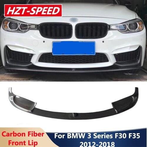 MP Type Carbon Fiber Front Bumper Lip Shovel Chin Car Body Kit For BMW 3 Series F30 F35 Modify AN GG M3 Styling 2012-2018