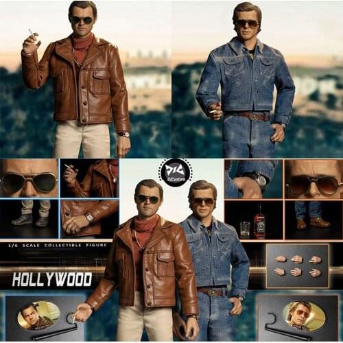 DJCUSTOM NO-16005 Full Set Figure 1/6 Hollywood Leonardo and Brad Pitt Figures Set 12'' Male Soldier Action Figure Toys In Stock