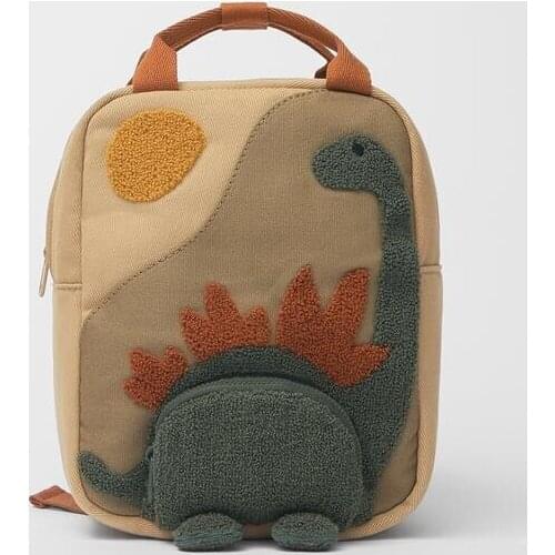 Cute Dinosaur Canvas Backpack Children Designer Brands Backpacks for School Girls and Boys Stitch School Bags Small Purses 2021