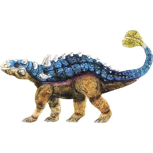 Unique Wooden Animal Jigsaw Puzzles Ankylosaurus Wooden Puzzle For Adults Kids Educational Toys 3D DIY Wood Puzzle Crafts Gifts