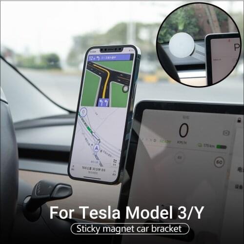 Vxvb New For Tesla Model 3 2021 Model Y Accessories Car phone Pillar Cell Phone Holder Model Three Model3 Accessory Interior