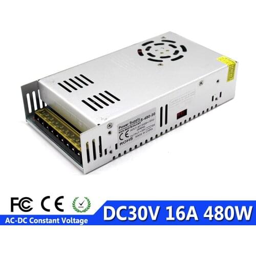 Single Output Power Supply Switch Driver DC12V 24V 30V 36V 48V 60V 480W Transformer AC110V 220v AC DC 15V 18V 13.8V 32V 42V SMPS