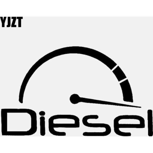 YJZT 12.7CM*7.6CM Car Sticker Vinyl Decal Turbo Diesel Black/Silver C3-1066