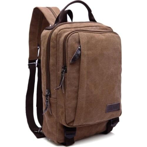 Z.L.D. Vintage canvas backpack fashion high quality laptop bag men and women travel bag large capacity wear-resistant backpack