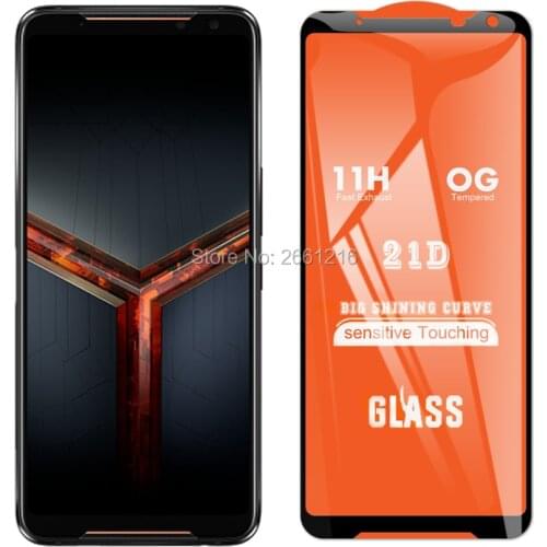 For Asus ROG Phone 2 II ZS660KL 6.59" 21D 9D Full Glue Full Coverage Tempered Glass 9H Premium Screen Protector Film