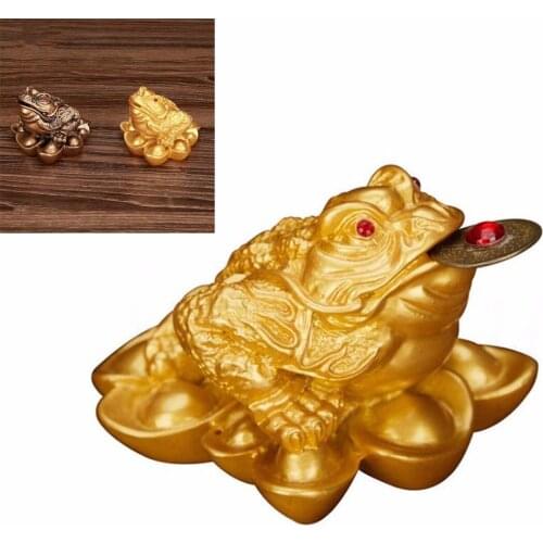 1pc Feng Shui Lucky Oriental Chinese Ching Frog Toad Coin Home Decor Gold Copper New