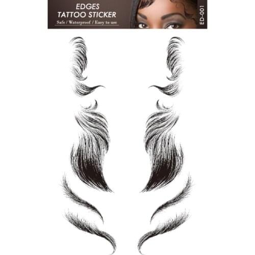 11 Styles Hairline Tattoo Stickers DIY Hairstyling Temporary Tattoo Baby Hair Stickers Tattooing Template Waterproof Long C1FF