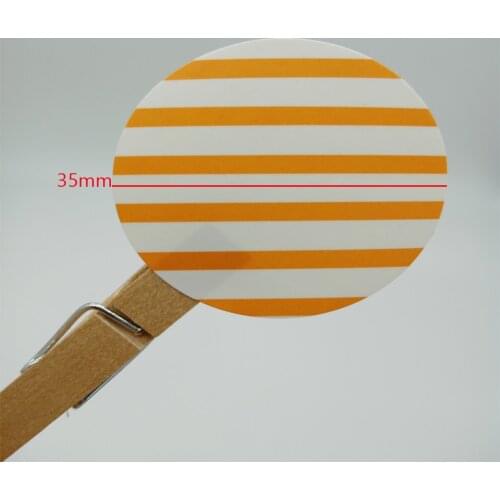 450PCS/Lot New round green white orange three-color Handmade self-adhesive sealing stickers Gift Stationery Sticker wholesale