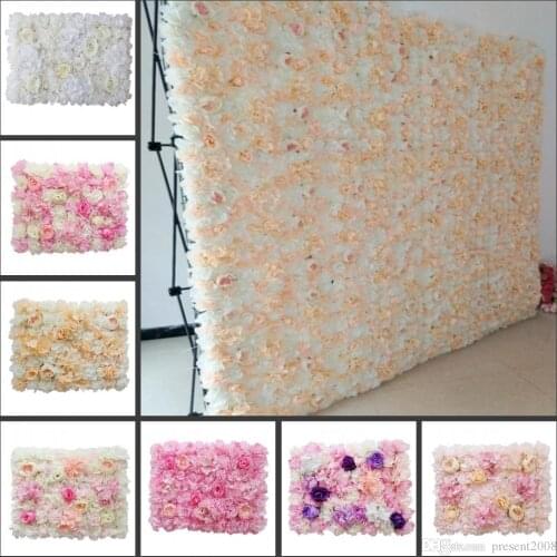 60x40cm each Piece Peony Hydrangea Rose Flower Wall Panels for Wedding Backdrop Centerpieces Party Decorations 12pcs/lot rose