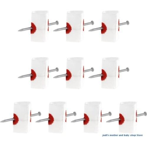 67JC Fool Toys Fake Nail Through Finger Funny Scary Bleed Props Halloween April Fools Day Party Supplies Classic Trick Kits