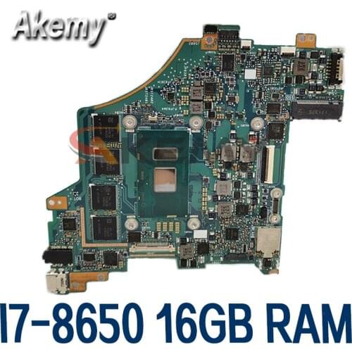 Akemy FOR Asus Q325UA Q325U UX370UA UX370U UX370UAK Q325UAK Laptop Motherboard 60NB0EN0-MB2110 W/ I7-8650U CPU 16GB RAM