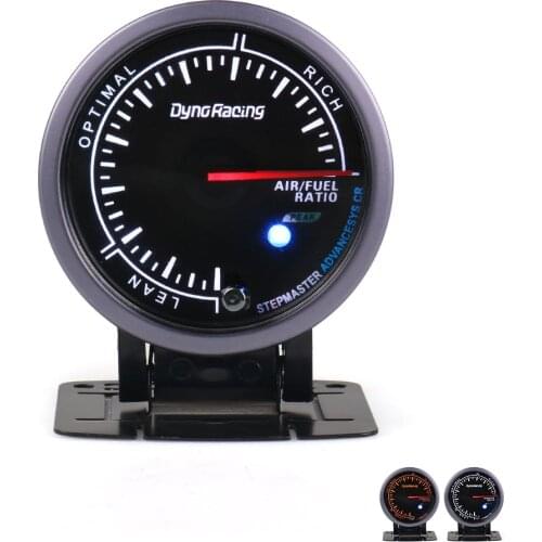 Dynoracing 60MM Car Air Fuel Ratio Gauges Black Face Air Fuel Ratio Meter With White & Amber Lighting Car meter