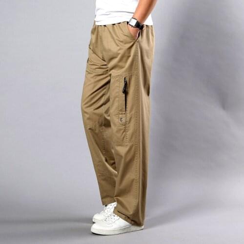 Summer Autumn Men Pants Casual Cotton Long Pants 2020 Straight Joggers Homme Big Size 5XL Business Work Breathable Trousers Men